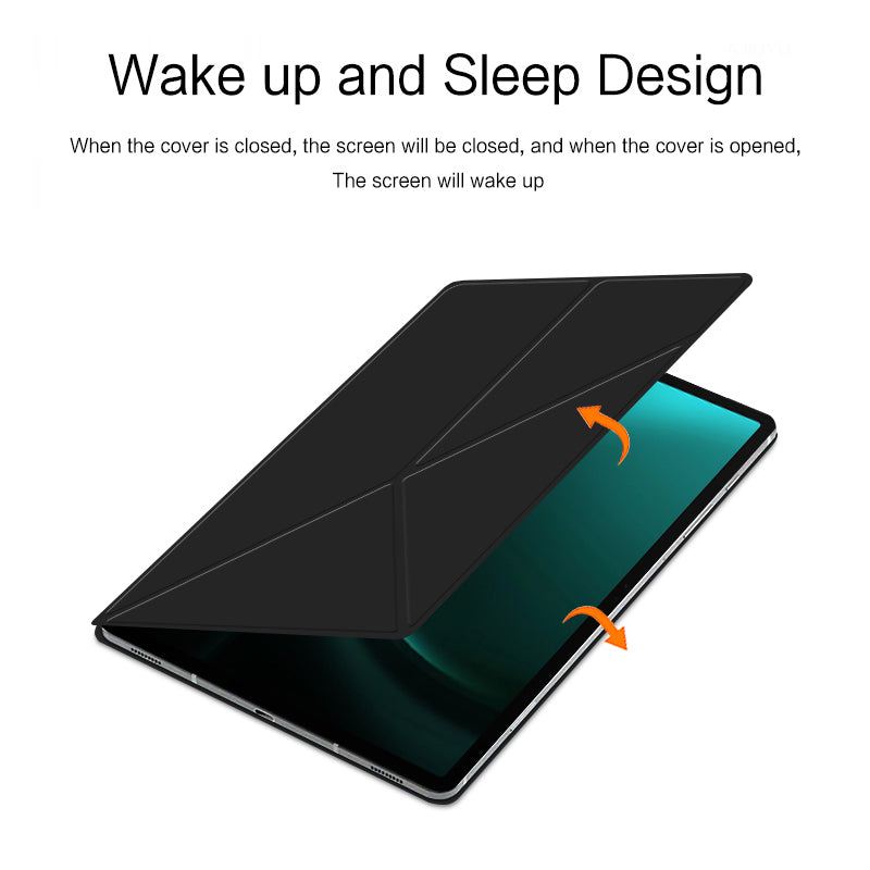 For Samsung Galaxy Tab S9 FE+ Case Magnetic PU Leather+PC Anti-scratch V-fold Stand Tablet Cover For Samsung Galaxy Tab S9 FE+ Case Magnetic PU Leather+PC Anti-scratch V-fold Stand Tablet Cover